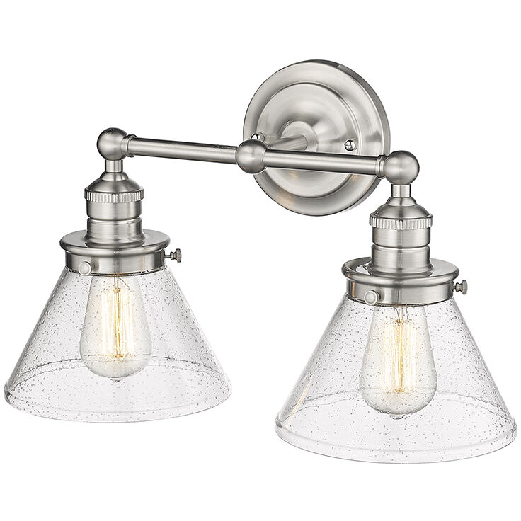 Eyden 2 Light 18.38 inch Brushed Nickel Bathroom Vanity Light Wall Light